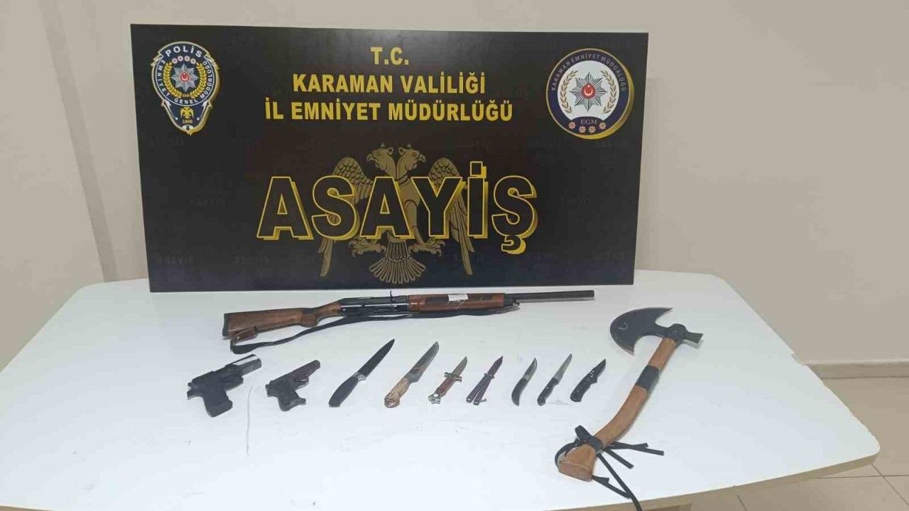 قرەمان’ده ارانان ٨ كيشي توتوكلاندي