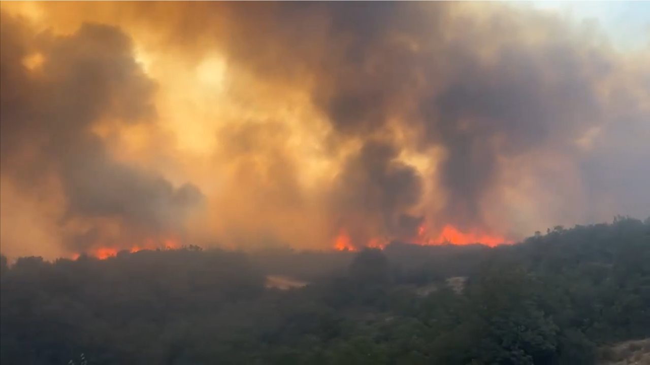 ايدين’ده زايتينليك و اورمانلق الانداكي يانكين إیكينجی ‏گونونده دوام ايدييور