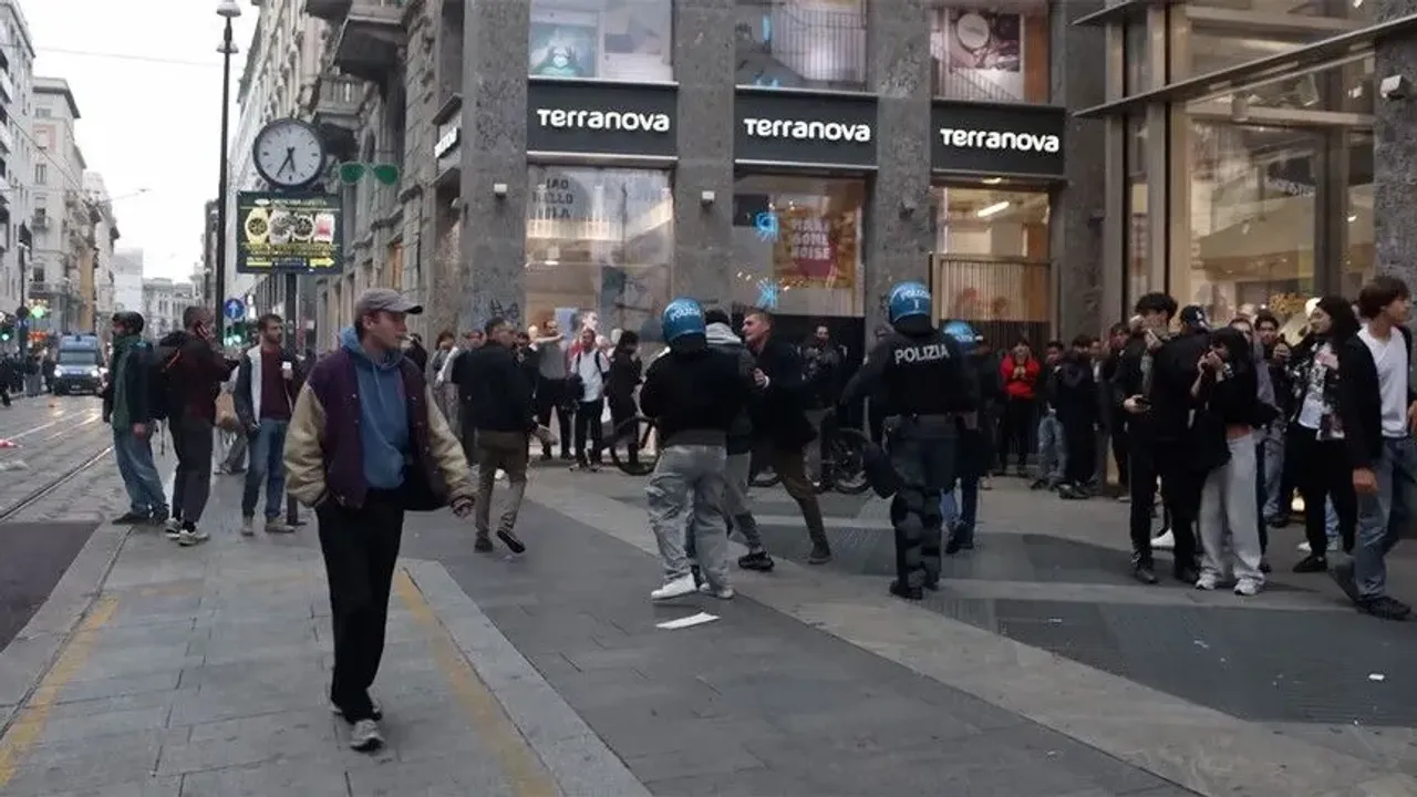 میلانوداقی شدت اولایلرنده ١٦٠ کیشی گوز آلتینا آلیندی – Milano’daki şiddet olaylarında 160 kişi gözaltına alındı